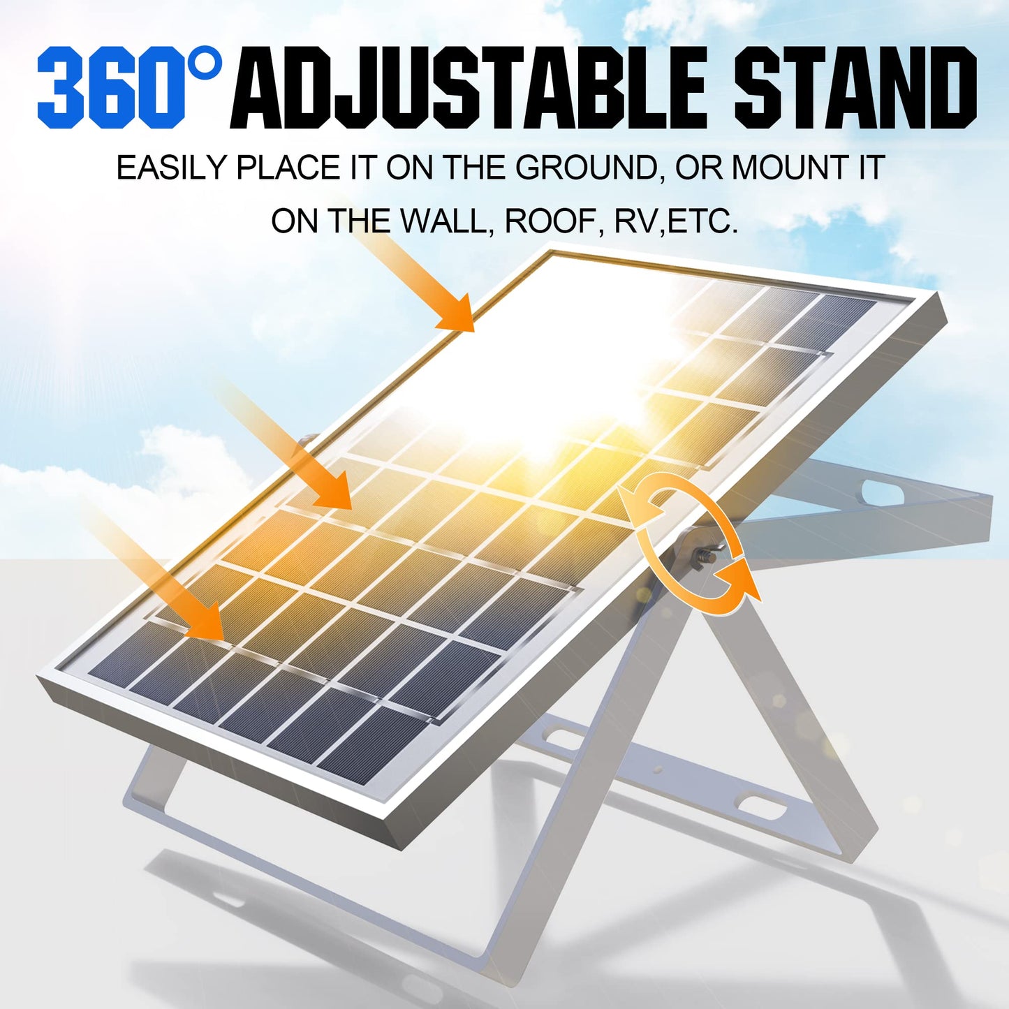 SOLPERK 20W Solar Panel, 12V Solar Panel Charger Kit+8A Controller, Suitable for Automotive, Motorcycle, Boat, ATV, Marine, RV, Trailer, Powersports, Snowmobile